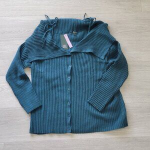 NWT Women's Plus Off the Shoulder Sweater